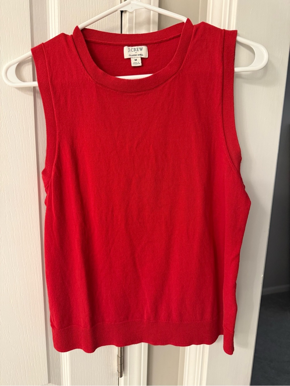 J. Crew Red Sleeveless Knit Top